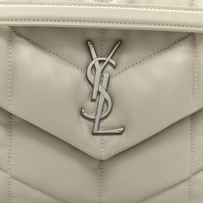 Saint Laurent Lambskin Quilted Small Loulou Puffer Monogram Chain Satchel Crema Soft 7 of 9