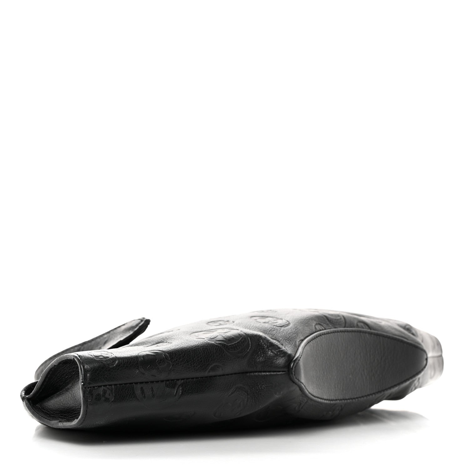 Alexander McQueen Calfskin Skull Embossed De Manta Clutch Black 4 of 10