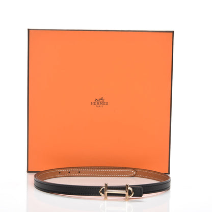 Hermes Swift Epsom 13mm Gamma Belt 80 Black Gold 6 of 6