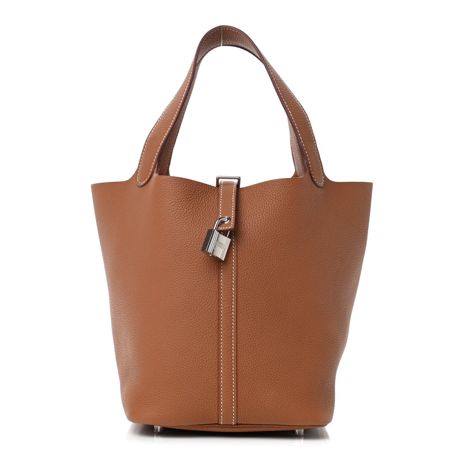 Hermes Taurillon Clemence Picotin Lock 22 MM Gold 1 of 9