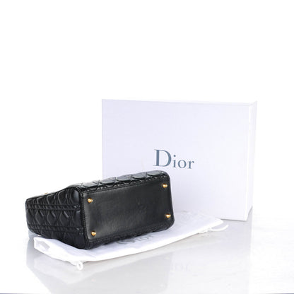 Christian Dior Lambskin Cannage Medium Lady Dior Black 4 of 7