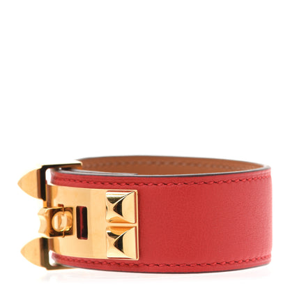 Hermes Swift Collier de Chien CDC 24 Bracelet T3 Rouge De Coeur 1 of 7