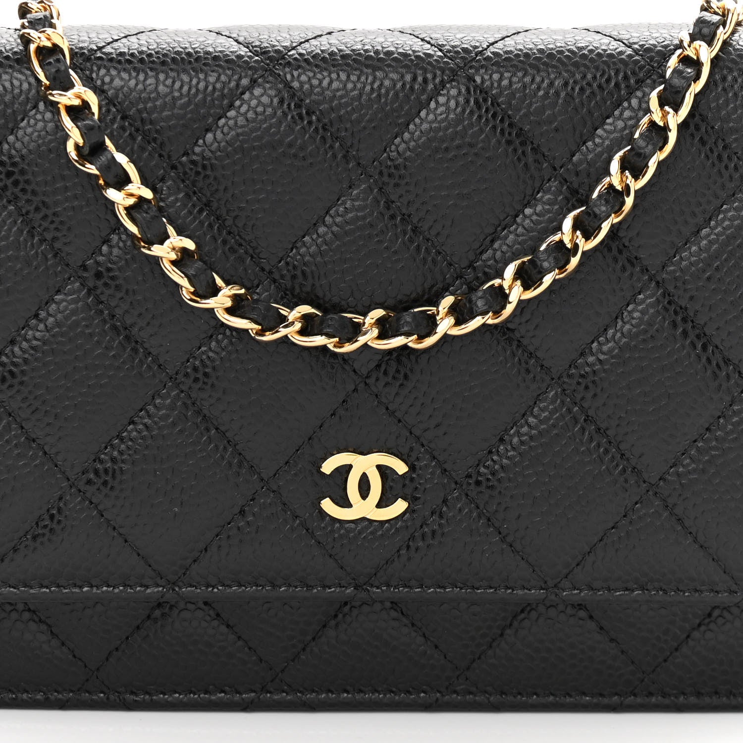 Chanel Caviar Quilted Wallet On Chain WOC Black 10 of 13