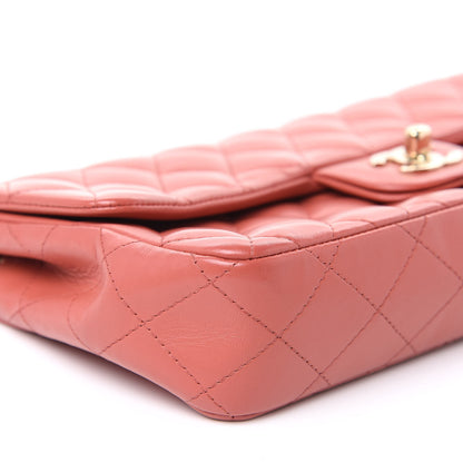 Chanel Lambskin Quilted East West Flap Coral 8 of 11