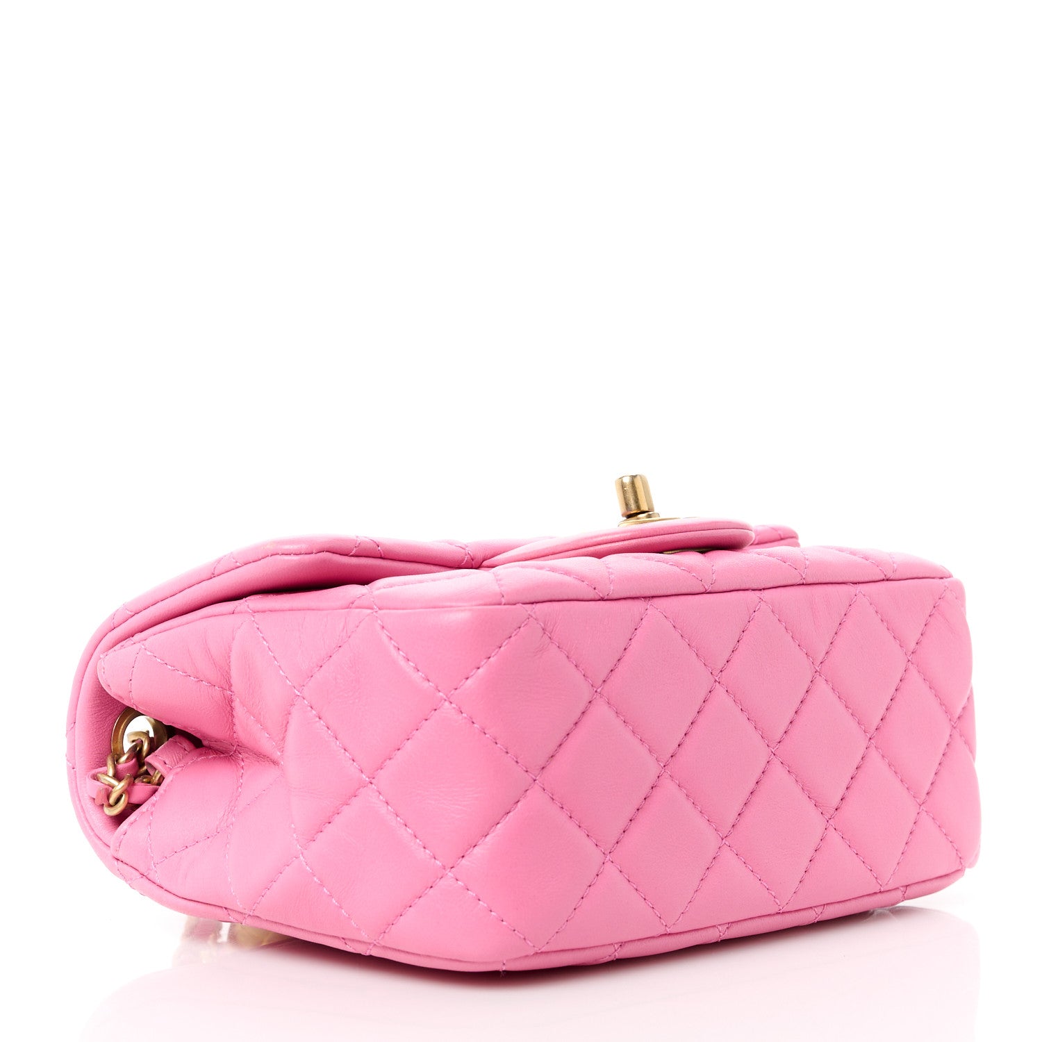 Chanel Lambskin Quilted Mini Pearl Crush Flap Pink 4 of 11