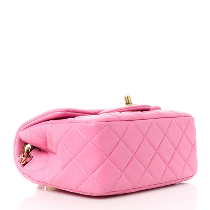 Chanel Lambskin Quilted Mini Pearl Crush Flap Pink 4 of 11