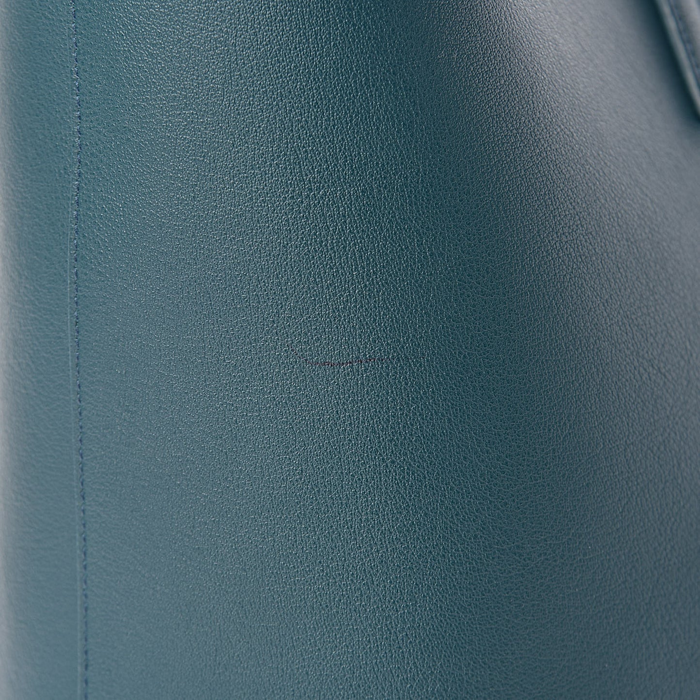 Calfskin Large Shopping Tote Dark Turquoise