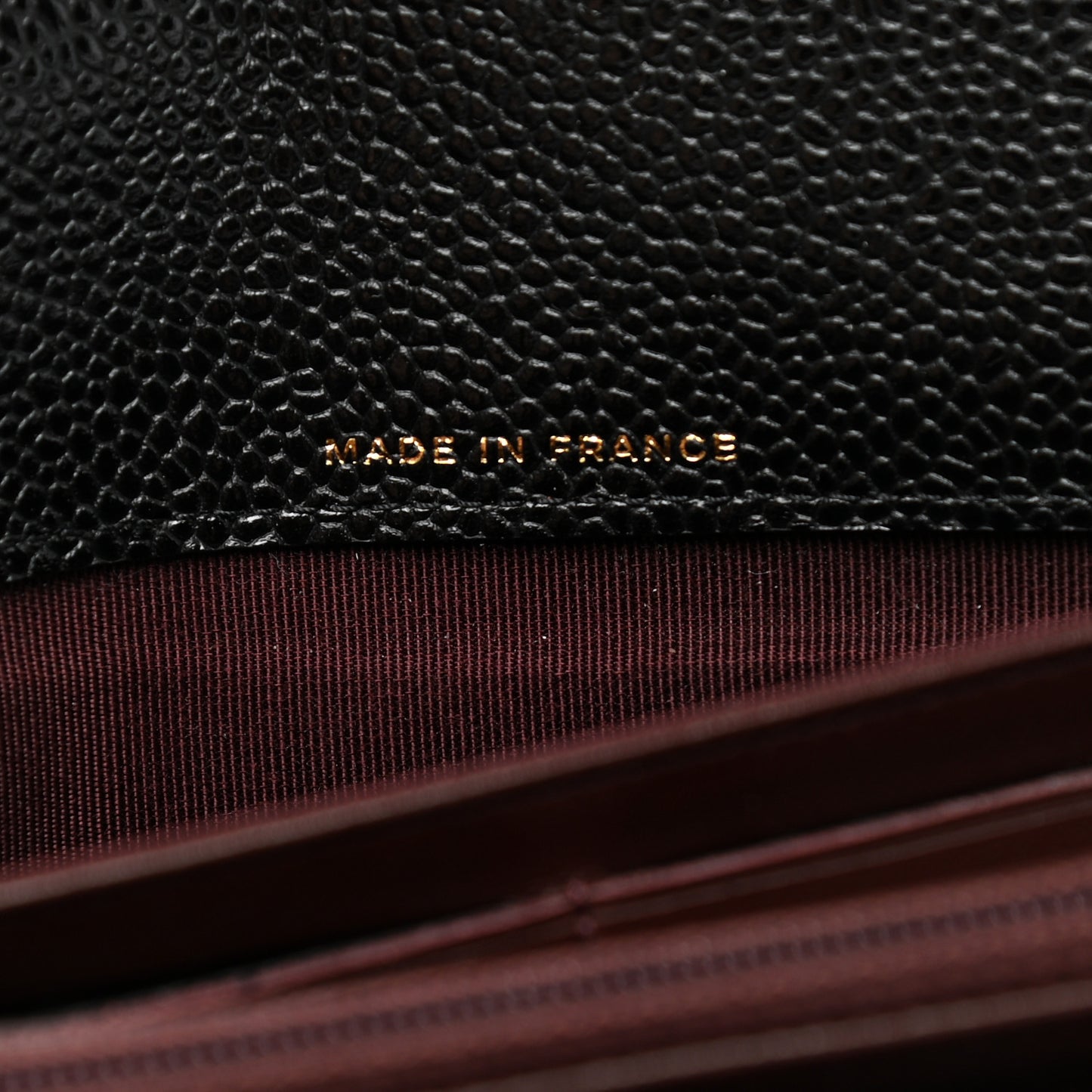 Caviar Quilted Large Gusset Flap Wallet Black