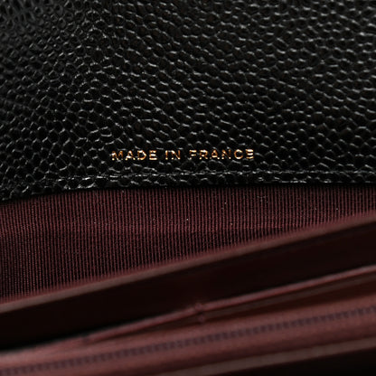 Chanel Caviar Quilted Large Gusset Flap Wallet Black 7 of 9