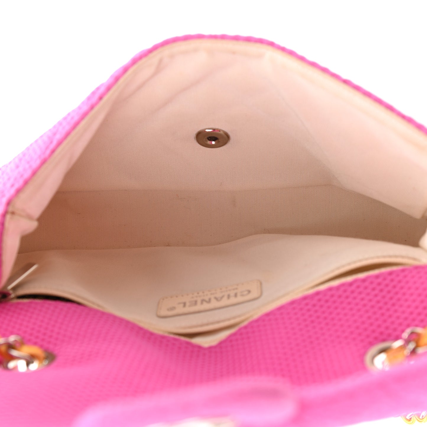 Neoprene Quilted Medium Single Flap Pink