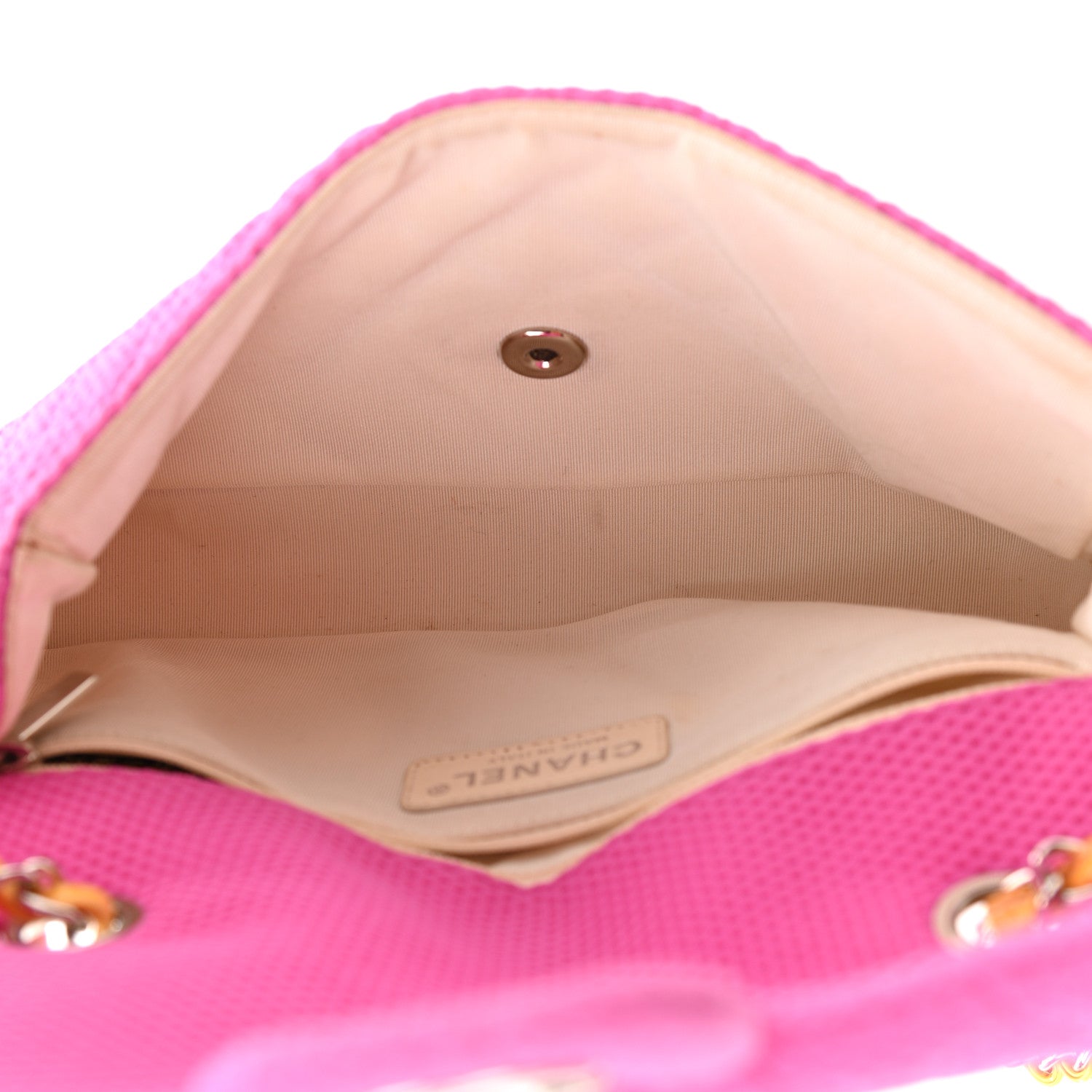 Chanel Neoprene Quilted Medium Single Flap Pink 5 of 11