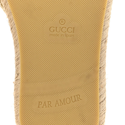 Gucci Raffia Interlocking G Flat Slide Espadrille Sandals 36.5 White 7 of 10