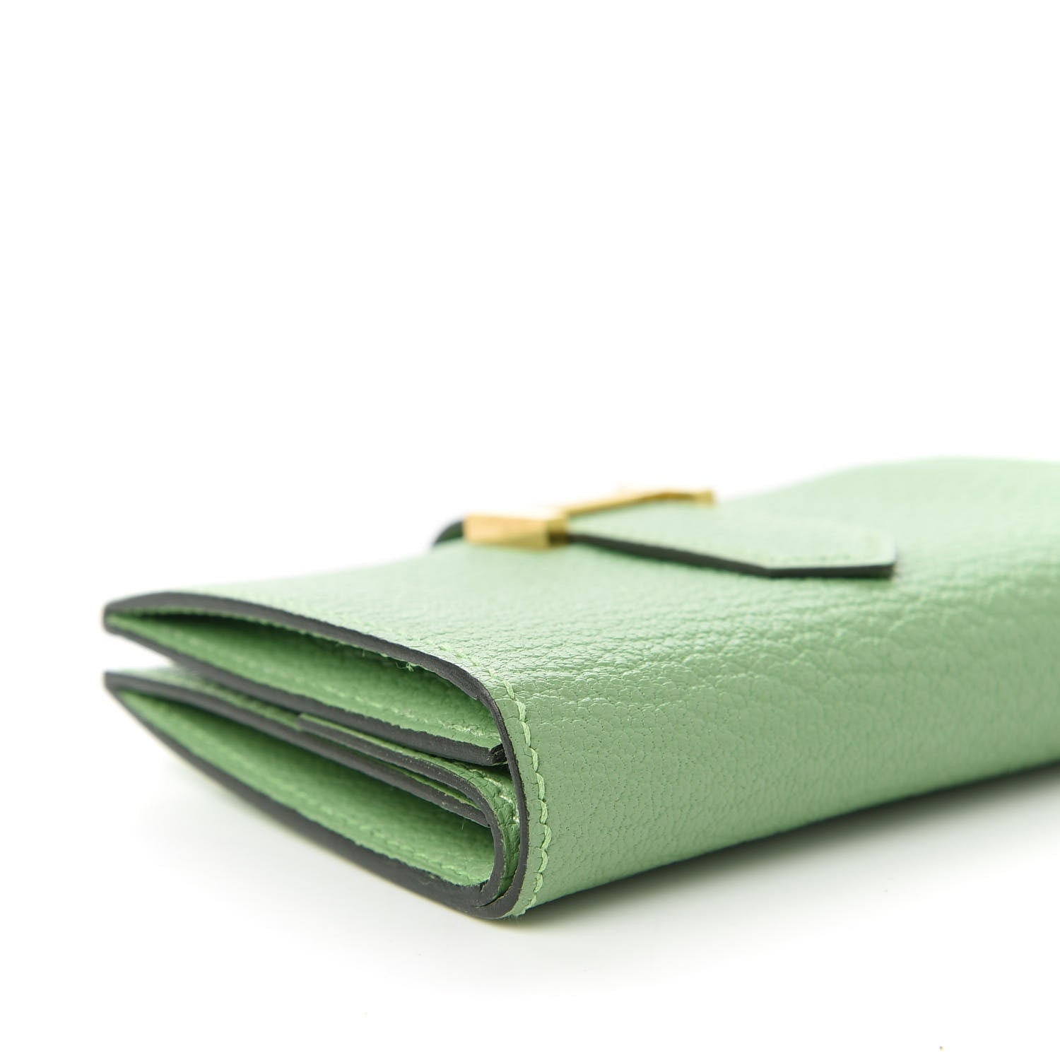 Hermes Chevre Mysore Mini Bearn Wallet Vert Criquet 6 of 11