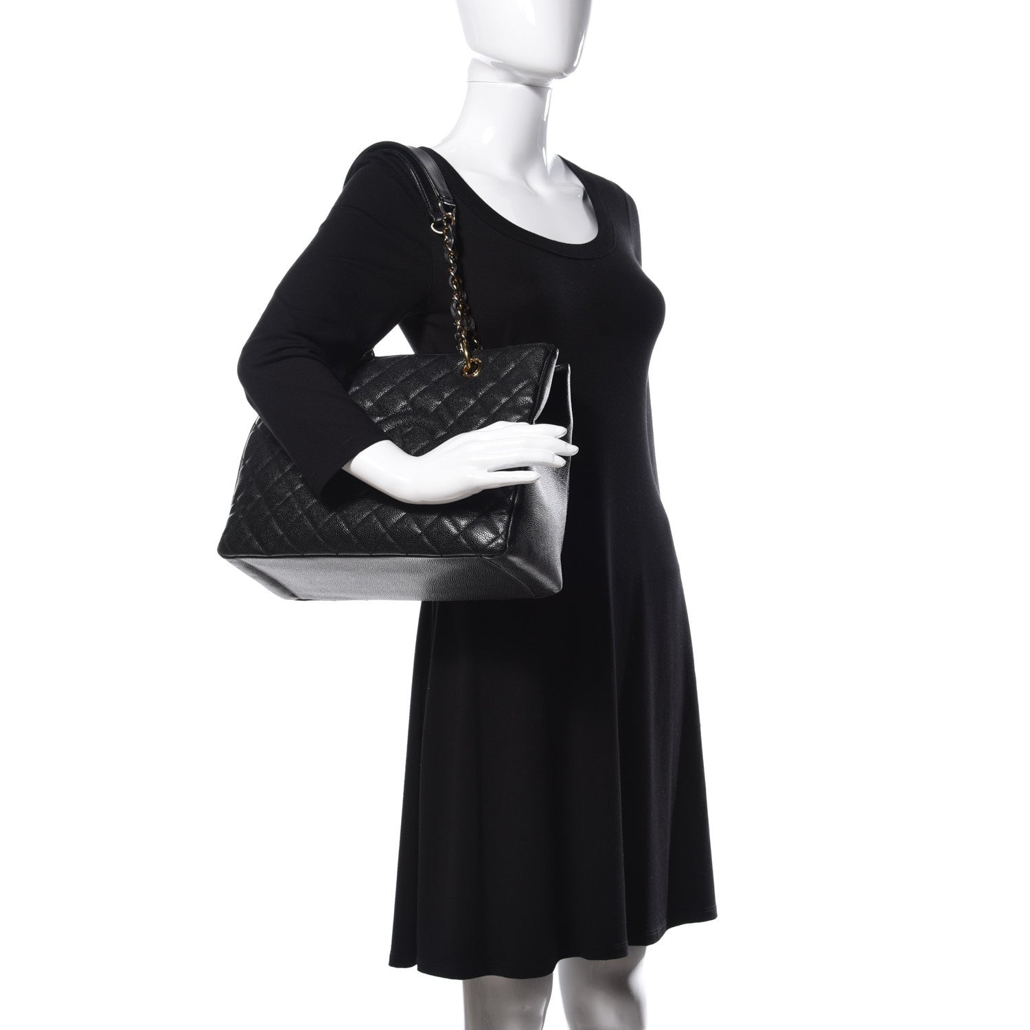 Chanel Caviar Quilted Grand Shopping Tote GST Black 2 of 10