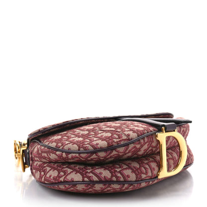 Christian Dior Oblique Saddle Bag Burgundy 4 of 9