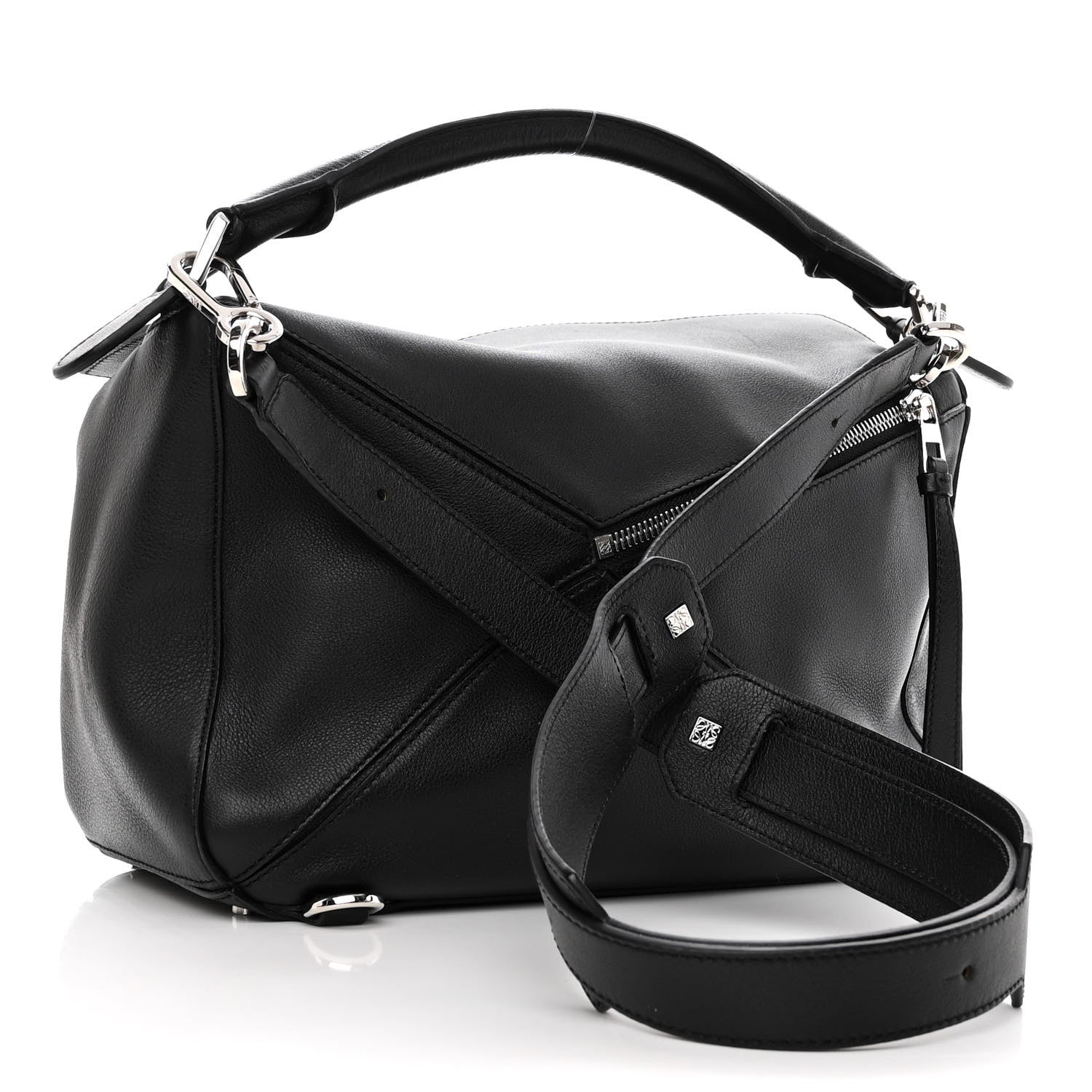 Loewe Calfskin Medium Puzzle Bag Black 3 of 10