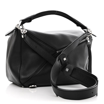 Loewe Calfskin Medium Puzzle Bag Black 3 of 10
