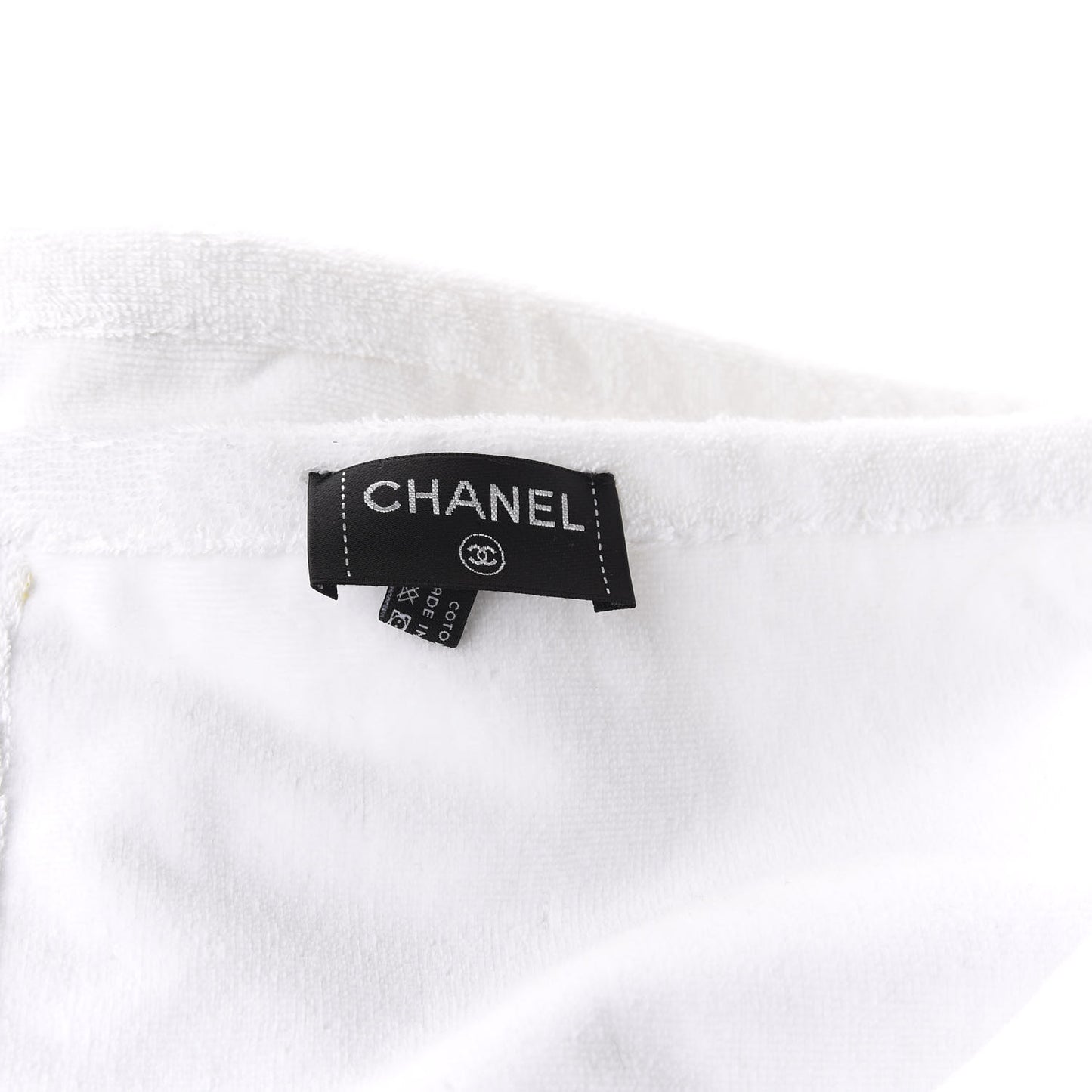 Terry Cotton Beach Tote Towel Set White Multicolor