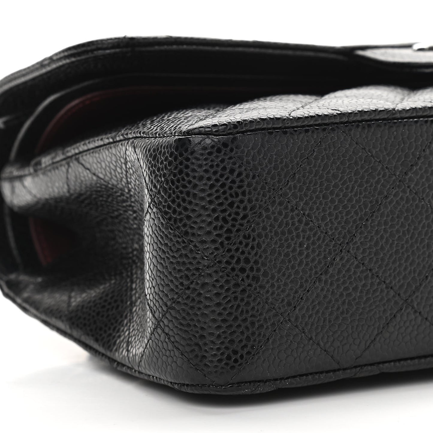 Caviar Quilted Small Double Flap Black