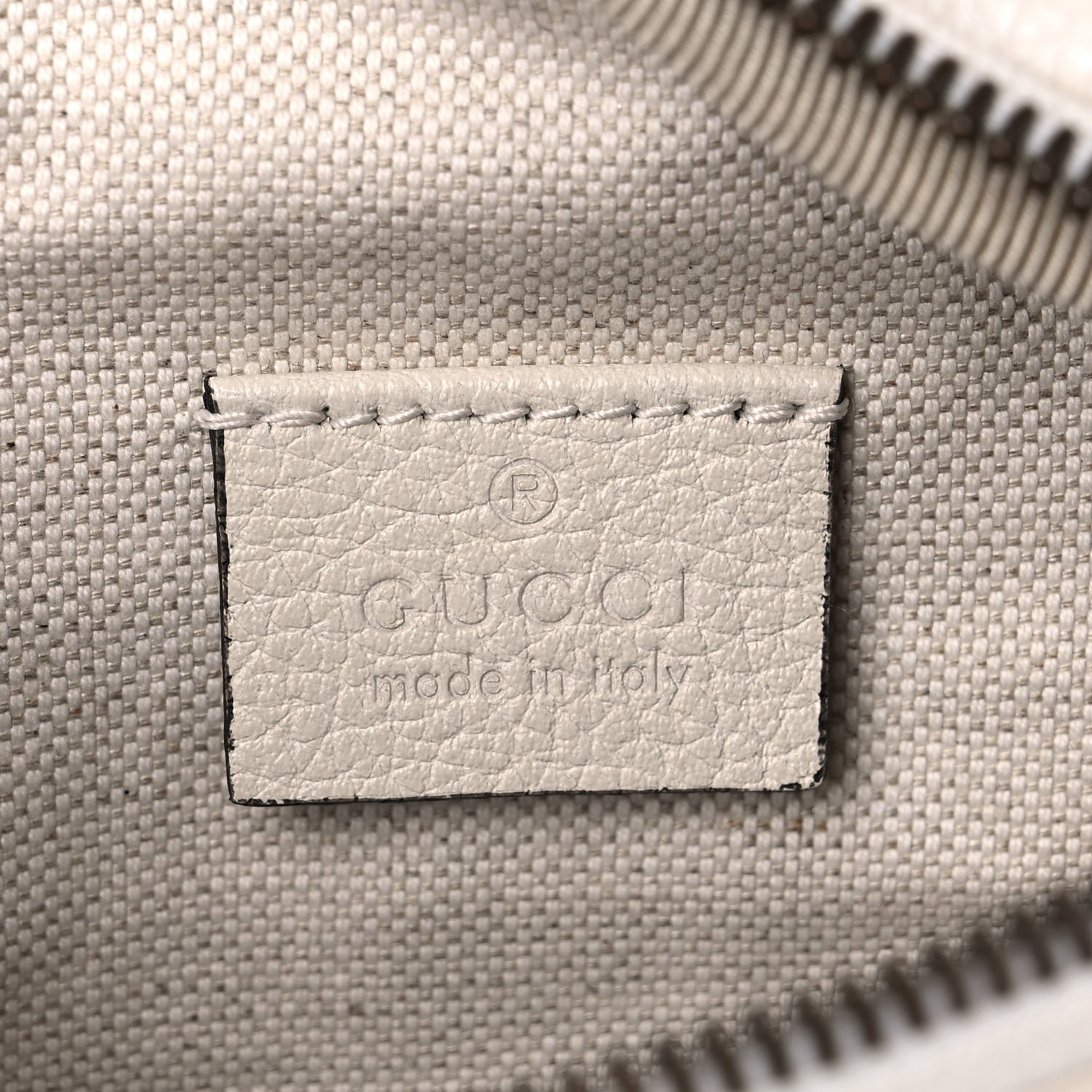 Gucci Grained Calfskin Small Logo Belt Bag White 6 of 9