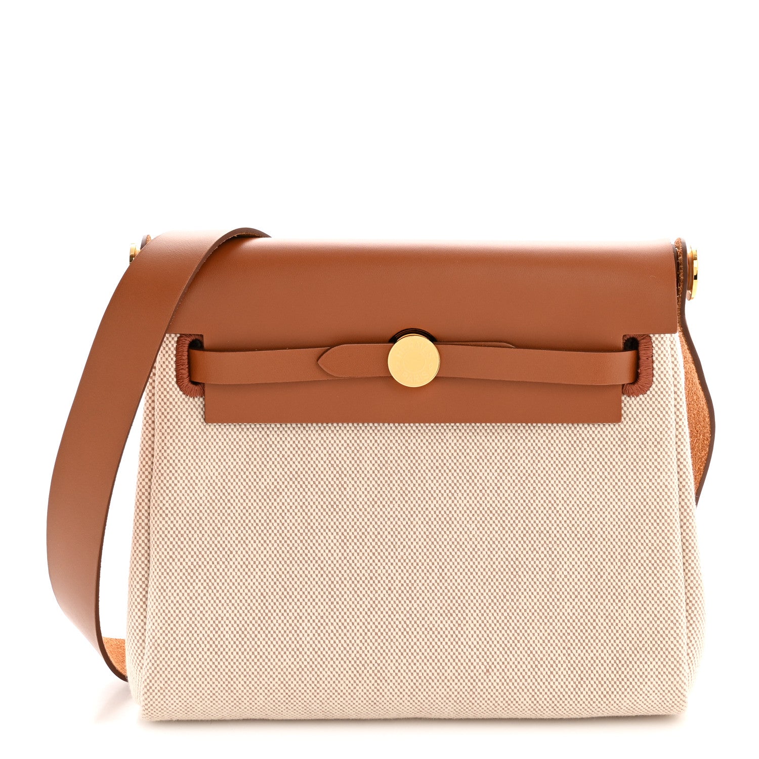 Hermes Military Toile Vache Hunter Herbag Zip Retourne 20 Ecru Beige Fauve 1 of 10