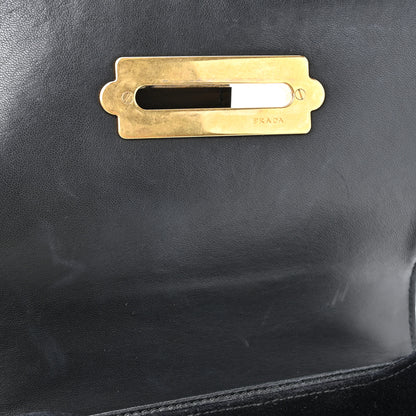 Prada Velvet City Calfskin Cahier Bag Black 10 of 16