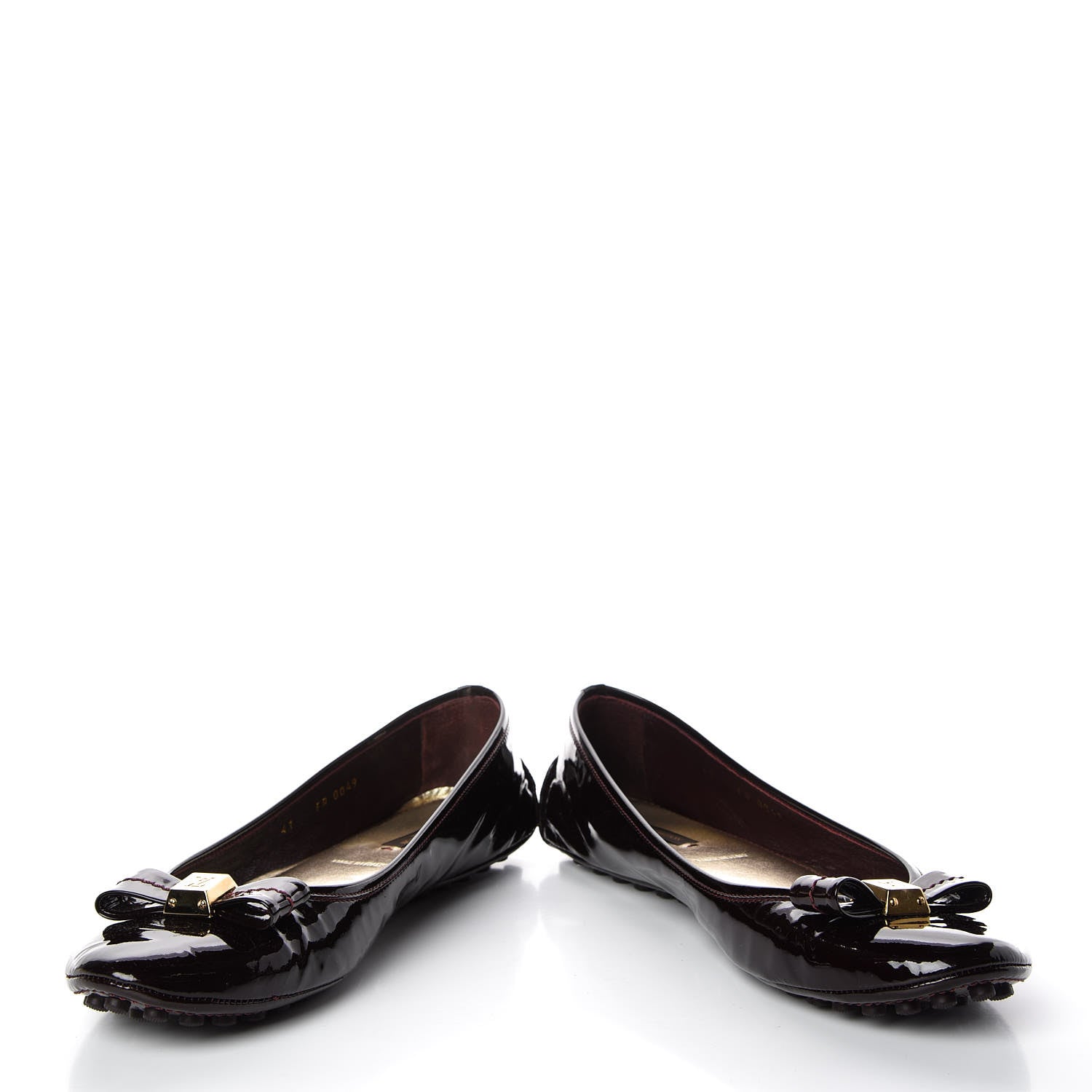 Louis Vuitton Patent Bow Flats 41 Bordeaux 5 of 10