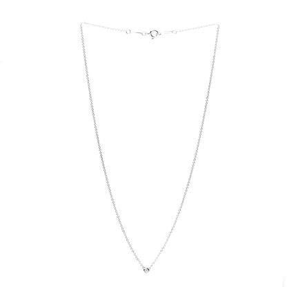 Tiffany Sterling Silver Diamond .03ct Elsa Peretti Diamonds by the Yard Pendant Necklace 2 of 4