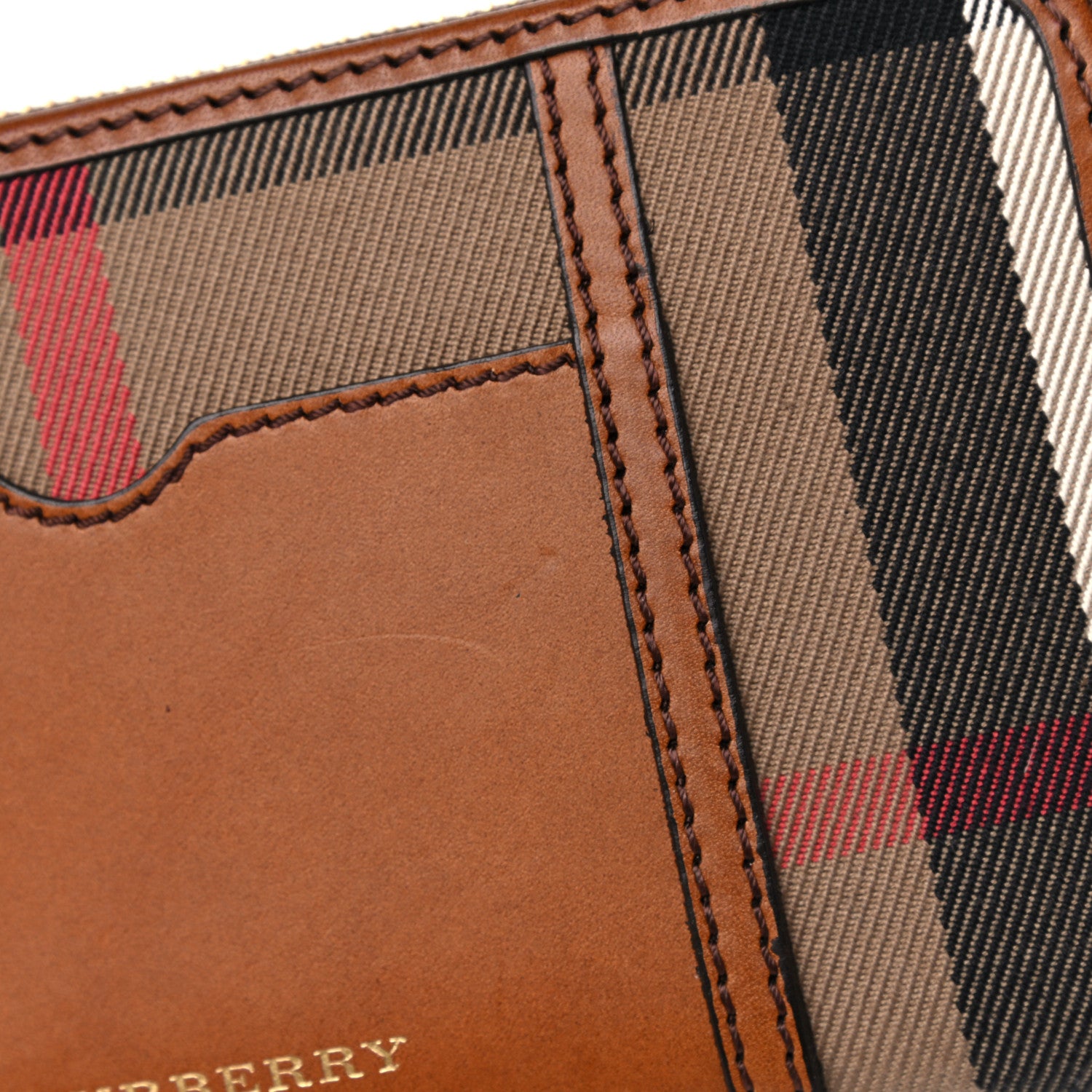 Burberry House Check Large Sartorial Ziggy Zip Around Wallet Tan 12 of 12