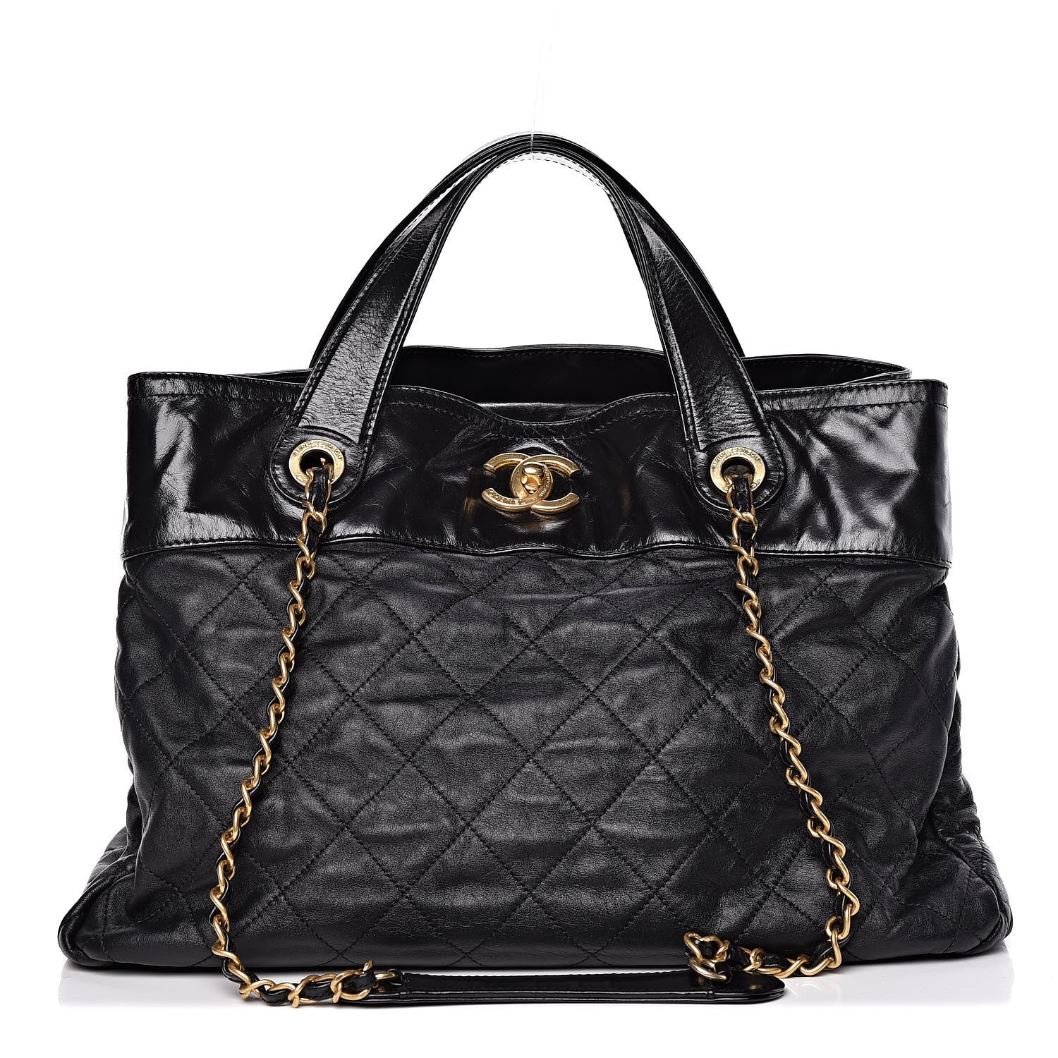 Chanel Iridescent Calfskin Large In the Mix Tote Black 1 of 11