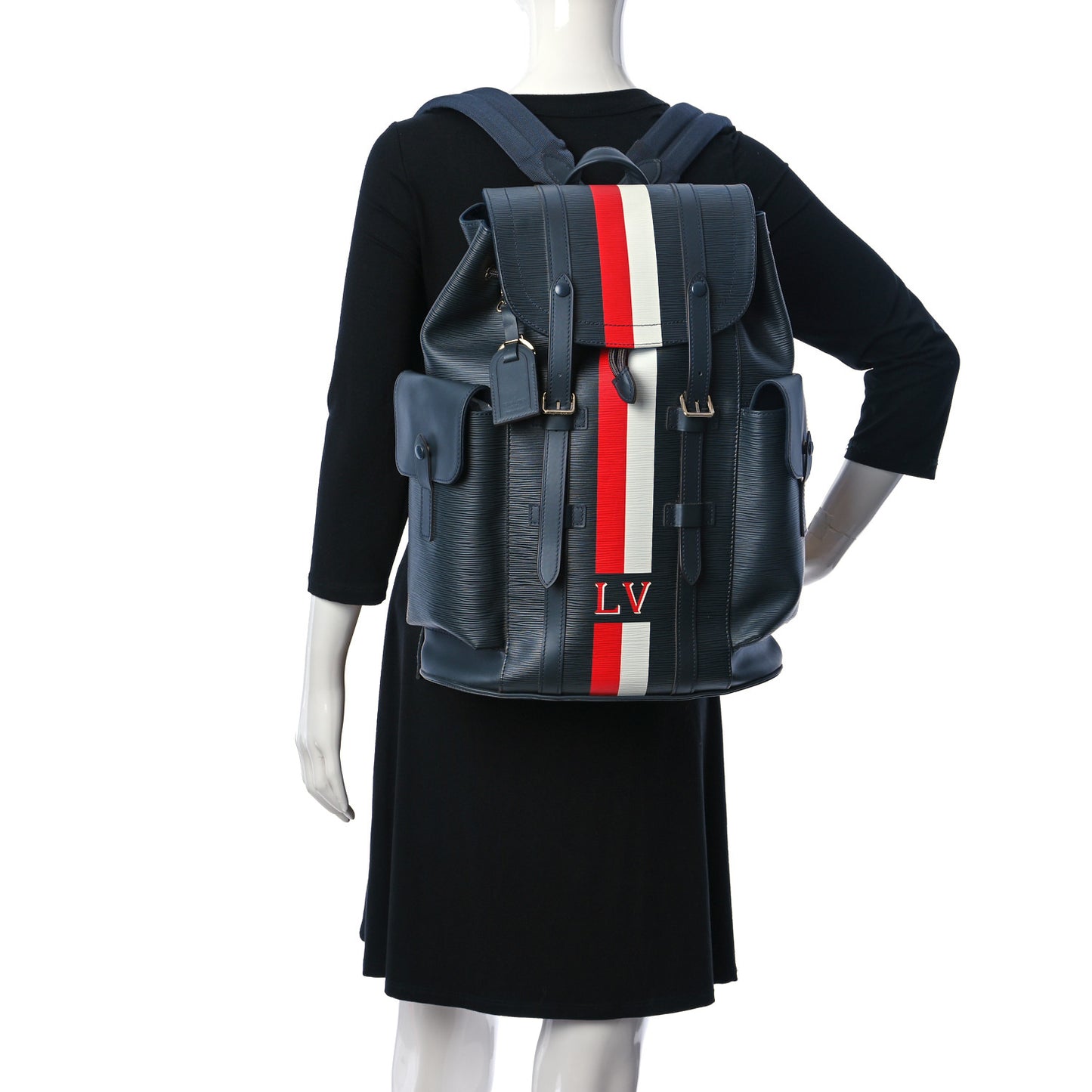 Epi Christopher Backpack Navy Stripes