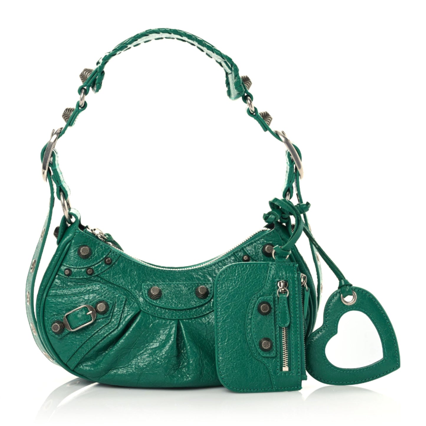 Agneau Arena XS Le Cagole Shoulder Bag Jade