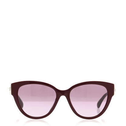 Chanel Acetate Charms Pearl Square Sunglasses 5479-A Burgundy 2 of 7