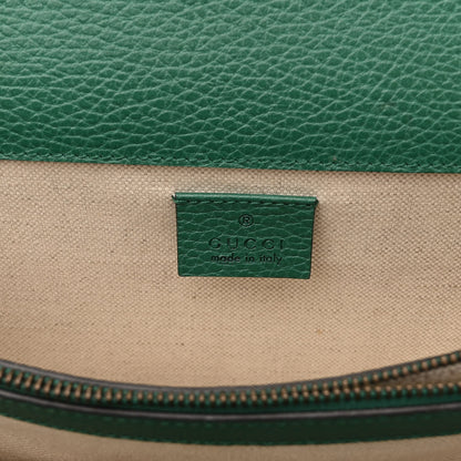 Gucci Pebbled Calfskin Small Dionysus Shoulder Bag Emerald 8 of 13