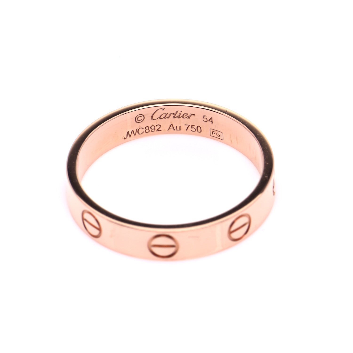 Cartier 18K Pink Gold 3.5mm LOVE Wedding Band Ring 54 7 6 of 8