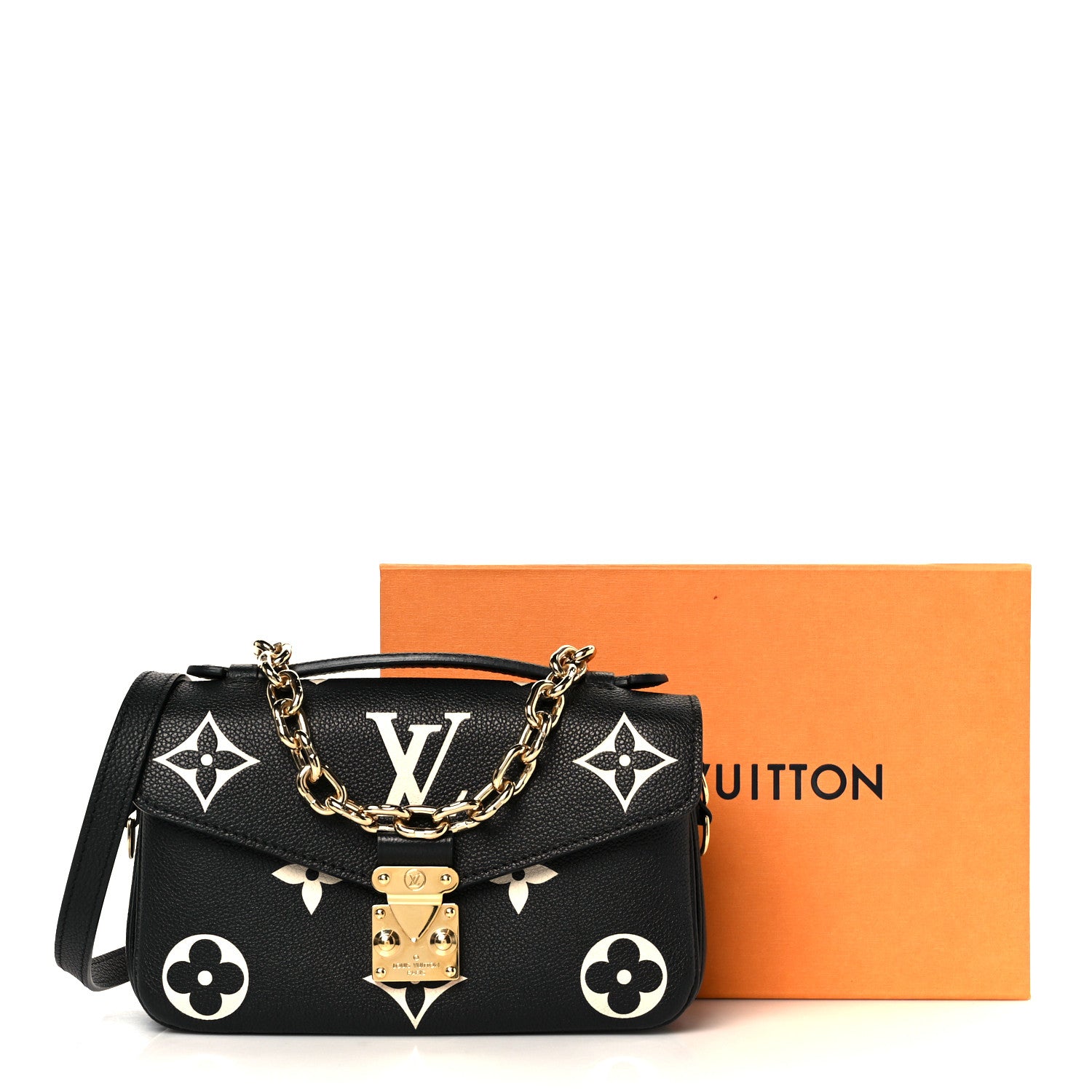 Louis Vuitton Empreinte Monogram Giant Pochette Metis East West Black Beige 10 of 10