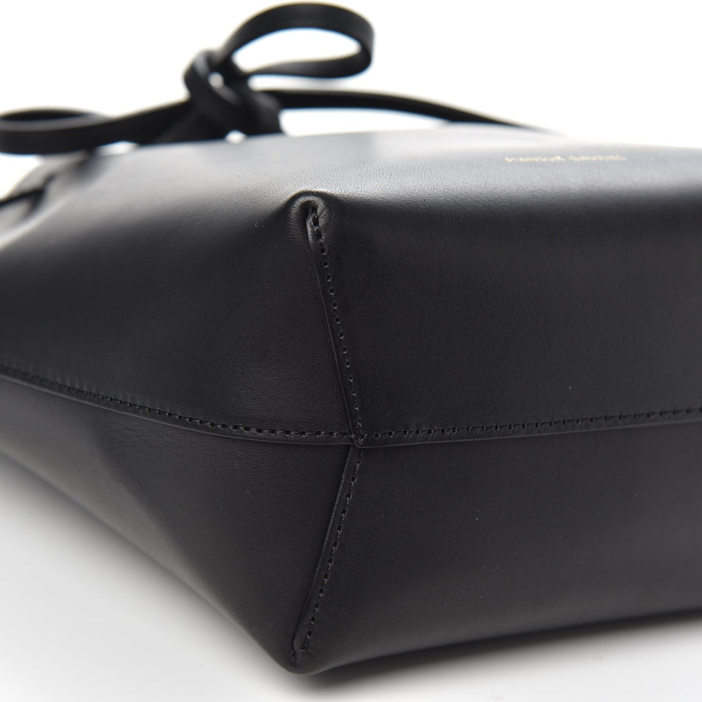 Calfskin Mini Mini Bucket Bag Black Flamma