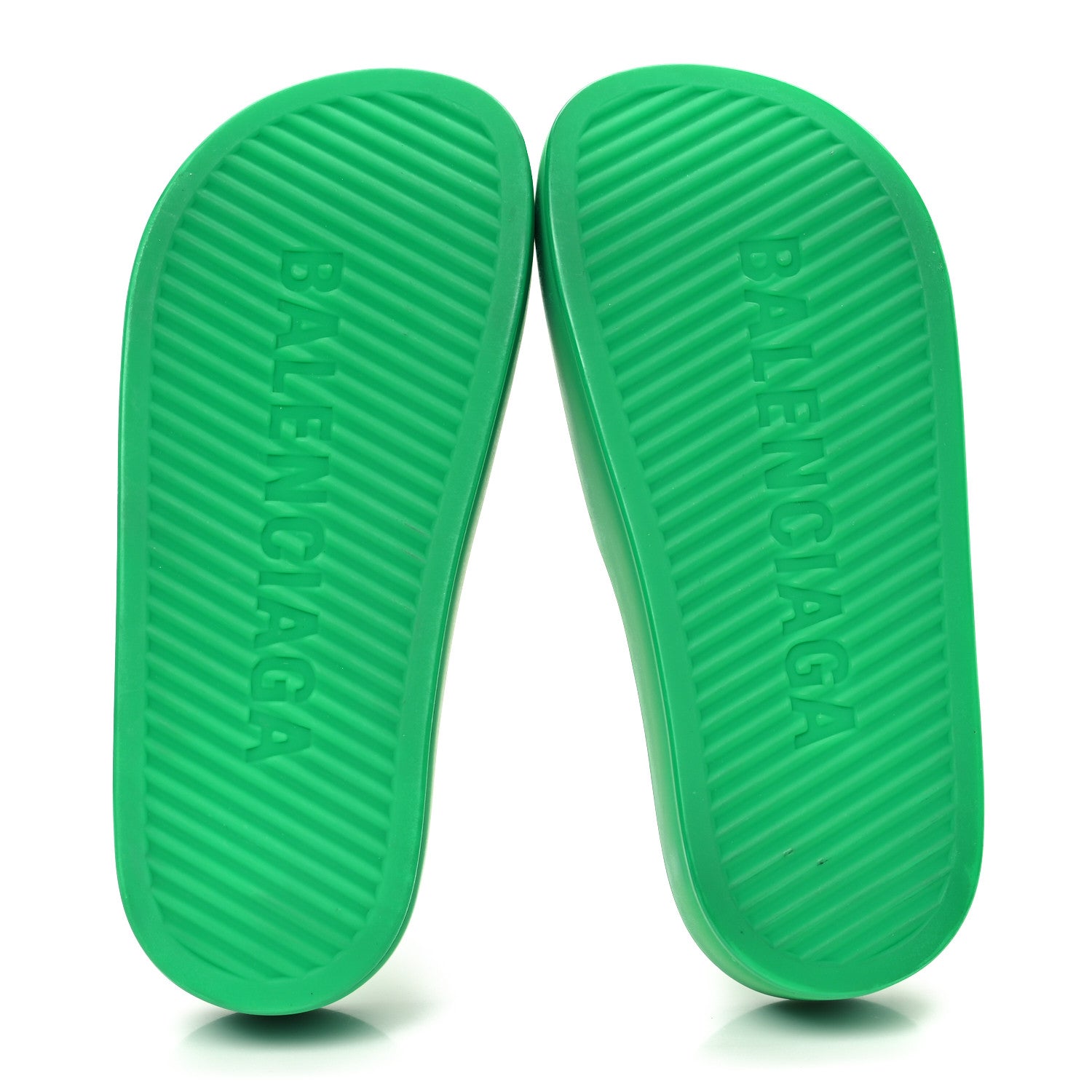Balenciaga Rubber Womens Chunky Slide Sandals 36 Green 6 of 9