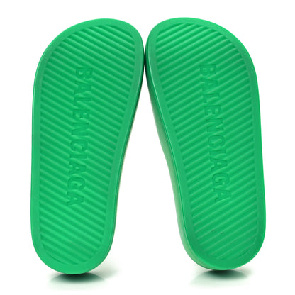 Balenciaga Rubber Womens Chunky Slide Sandals 36 Green 6 of 9