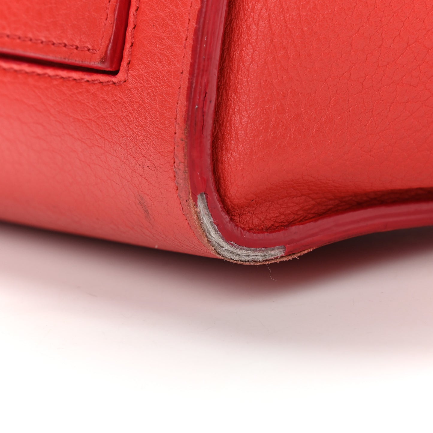 Crisped Calfskin Medium Tie Knot Tote Vermillion