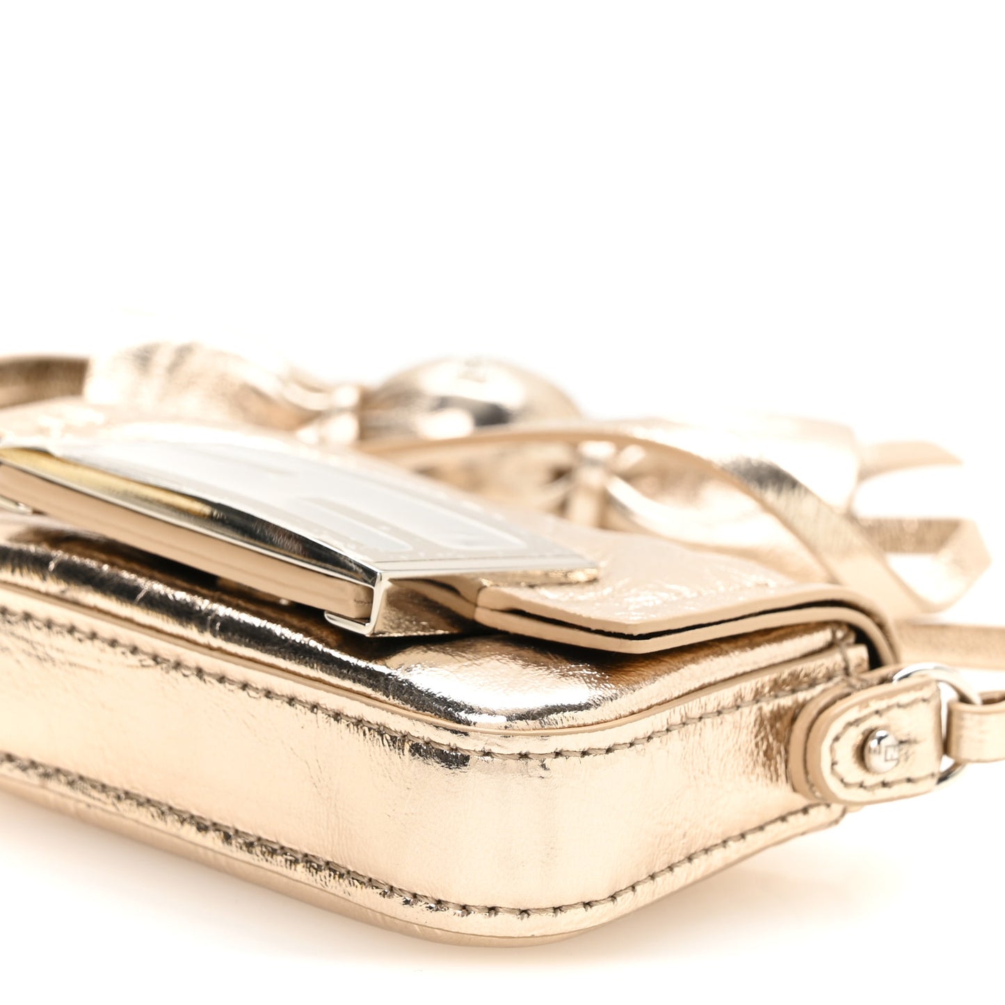 Metallic Nano Baguette So Sweet Handle Charm Gold