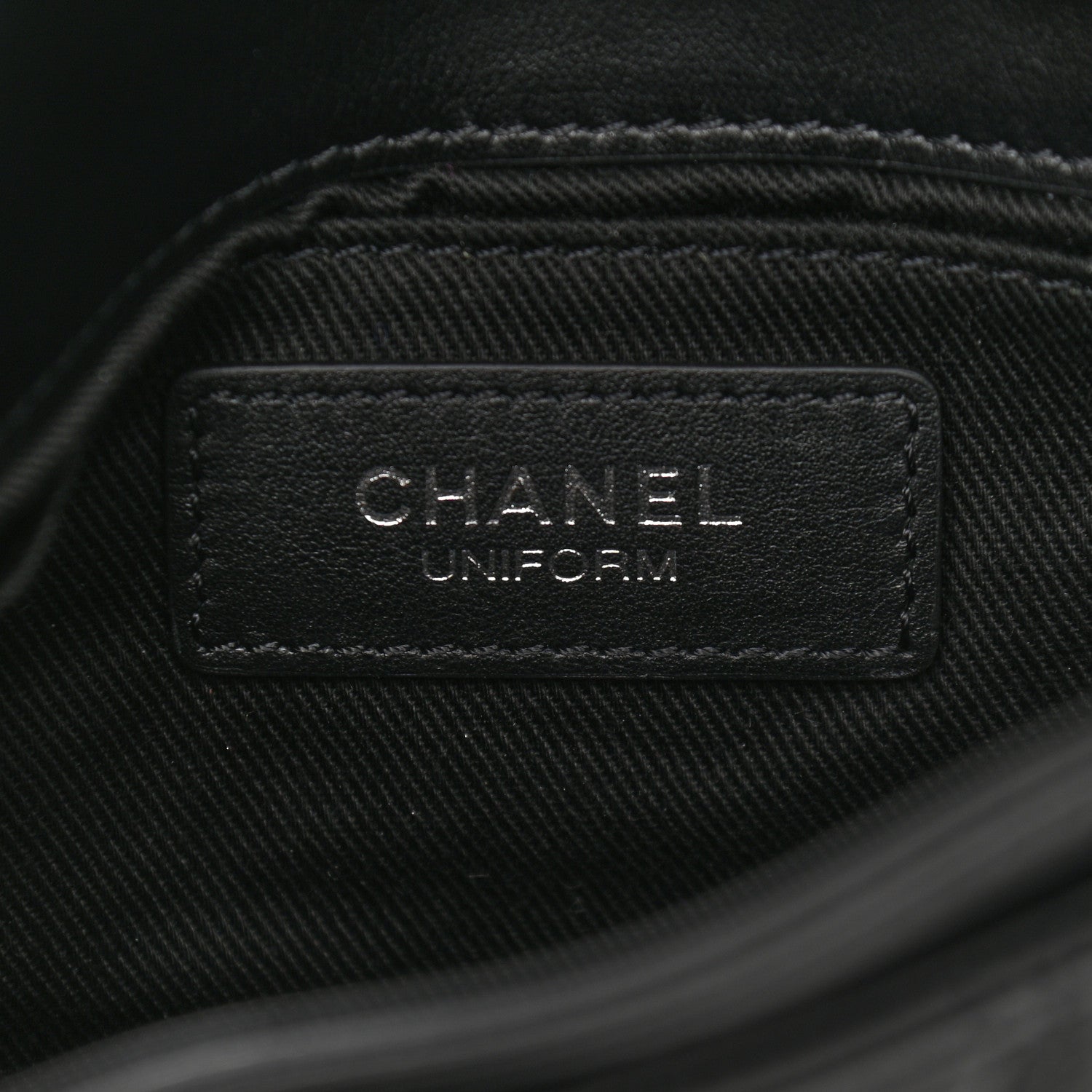 Chanel Calfskin Quilted CC Uniform Flap Belt Bag Black 6 of 11