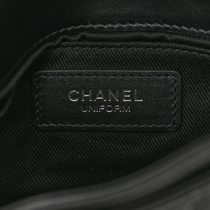 Chanel Calfskin Quilted CC Uniform Flap Belt Bag Black 6 of 11