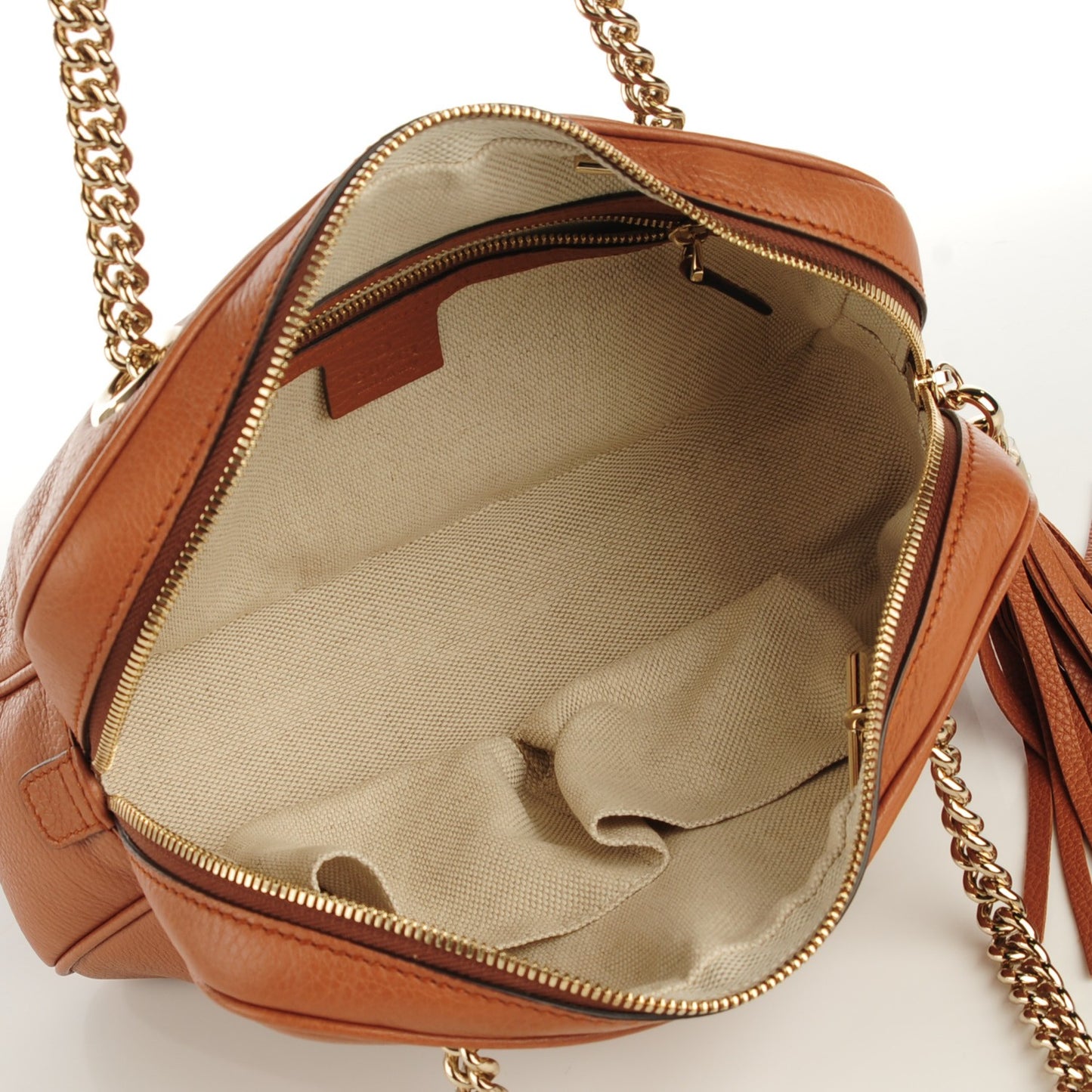 Pebbled Calfskin Small Soho Bowler Moka