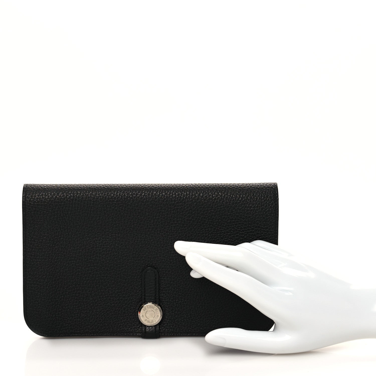 Hermes Togo Dogon Duo Wallet Black 2 of 8