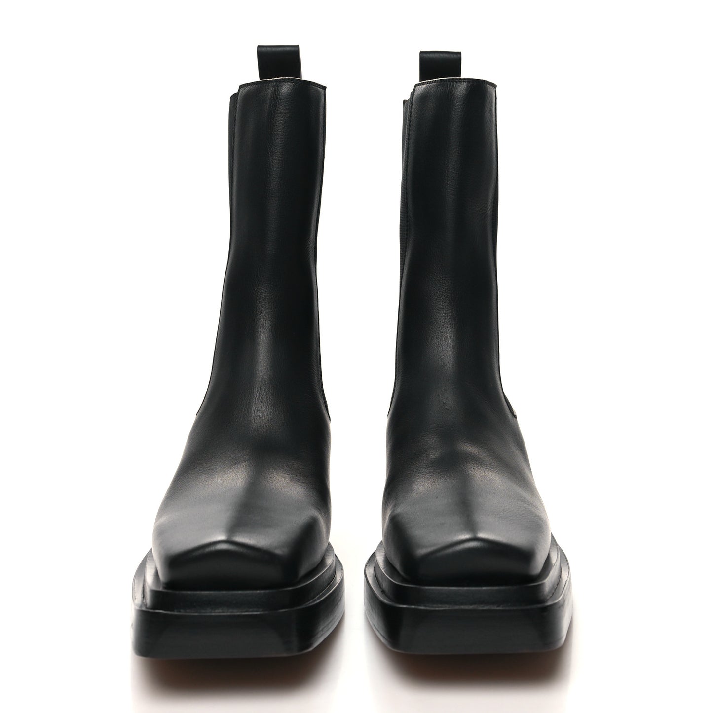 Calfskin Lean Mid-Calf Boots 38.5 Black