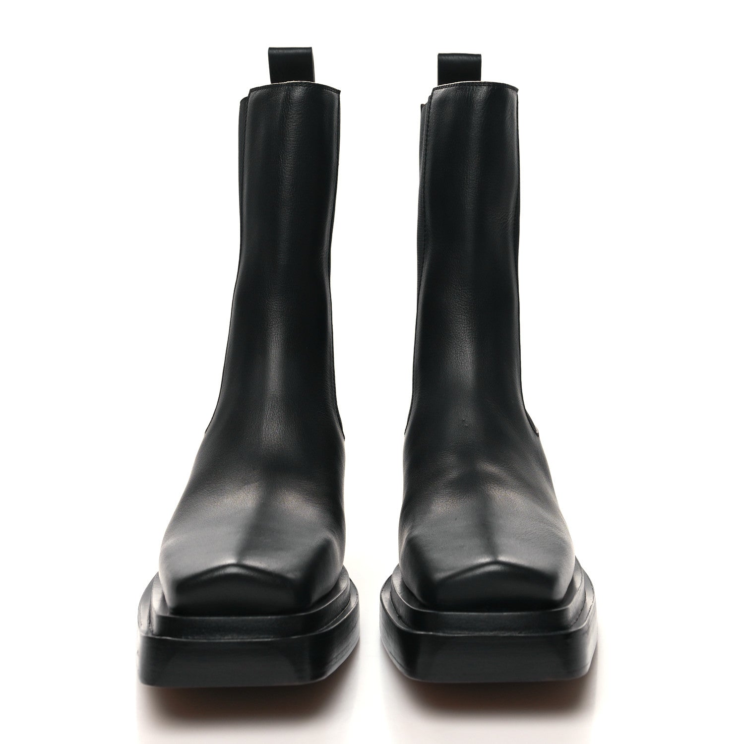 Bottega Veneta Calfskin Lean Mid-Calf Boots 38.5 Black 2 of 6