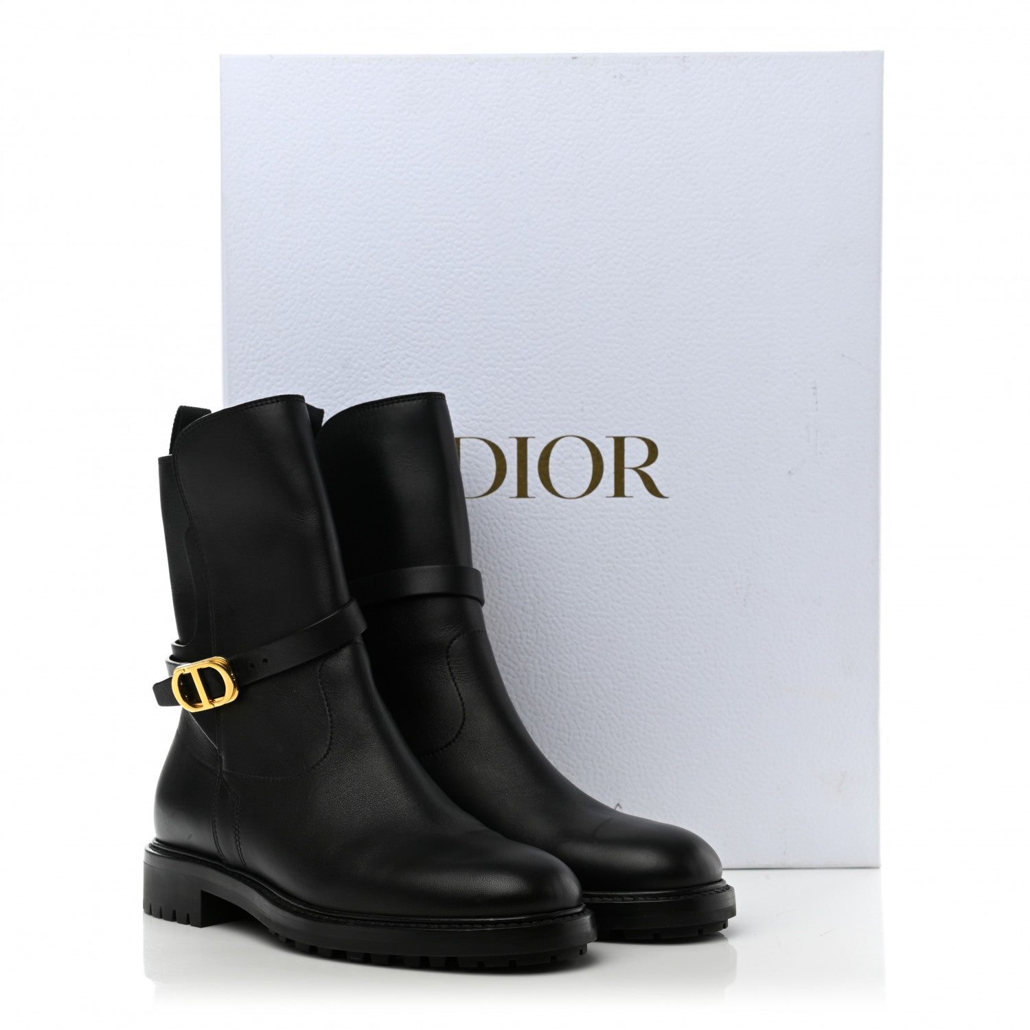 Christian Dior Calfskin Empreinte Ankle Boot 36 Black 10 of 10