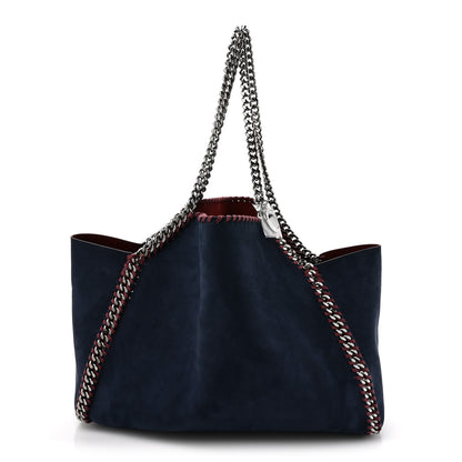 Stella McCartney Shaggy Deer Falabella Reversible Tote Red Navy 1 of 16
