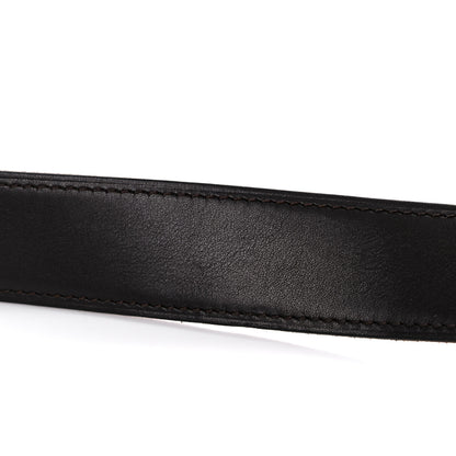 Hermes Box Togo 32mm H Belt 90 Black Orange 7 of 18